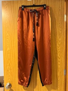 Eva Franco duo-tone silk joggers